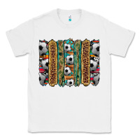 White soccer camouflage serape cowhide turquoise leopard glitter  brushstrok Classic Tee - Artiststas