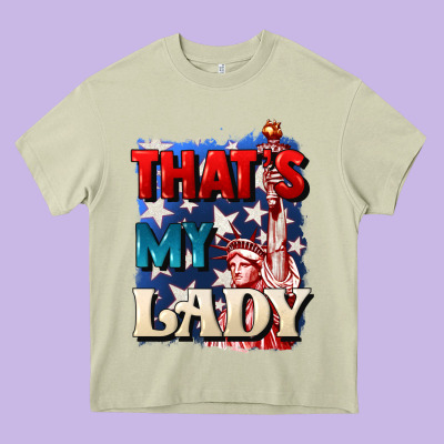 Thats My Lady 4th Of July Heavy Core Tee Designed By Cowgirlartshop