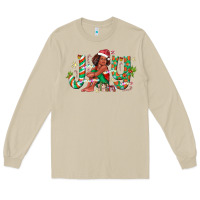 Mushroom Joy Girl Black Long Sleeve Tee - CowhideDigitalArt