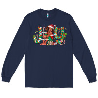 Navy Joy Girl Black Long Sleeve Tee - CowhideDigitalArt