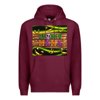 Burgundy Spooky mama Premium Hoodie - Artiststas