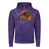 Cloud Purple happy fall Vintage Hoodie - CowhideDigitalArt