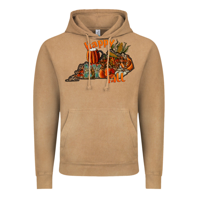 Happy Fall Vintage Hoodie by CowhideDigitalArt | Teevron