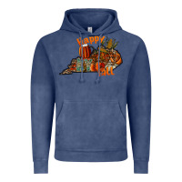 Vintage Denim happy fall Vintage Hoodie - CowhideDigitalArt