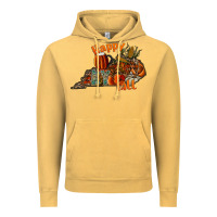 Vintage Mustard happy fall Vintage Hoodie - CowhideDigitalArt