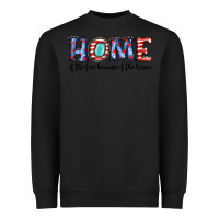 Black home of the because of the brave Heavyweight Sweatshirt - JahusDesignShop