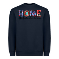 Navy home of the because of the brave Heavyweight Sweatshirt - JahusDesignShop