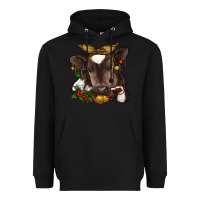 Black christmas baby cow Heavyweight Hoodie - RanaPortraitStore