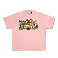 Salmon Cows and coffee Urban Heavy Tee - FaDigitalArtStudio