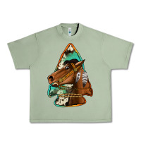 Oil Green horse arrowhead Urban Heavy Tee - Jasminsmagicworld