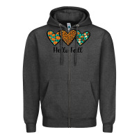 Charcoal Heather hello fall Zipper Hoodie - JahusDesignShop