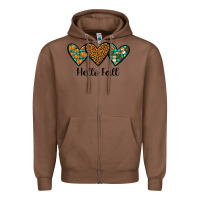 Chestnut hello fall Zipper Hoodie - JahusDesignShop