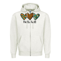 Oatmeal Heather hello fall Zipper Hoodie - JahusDesignShop