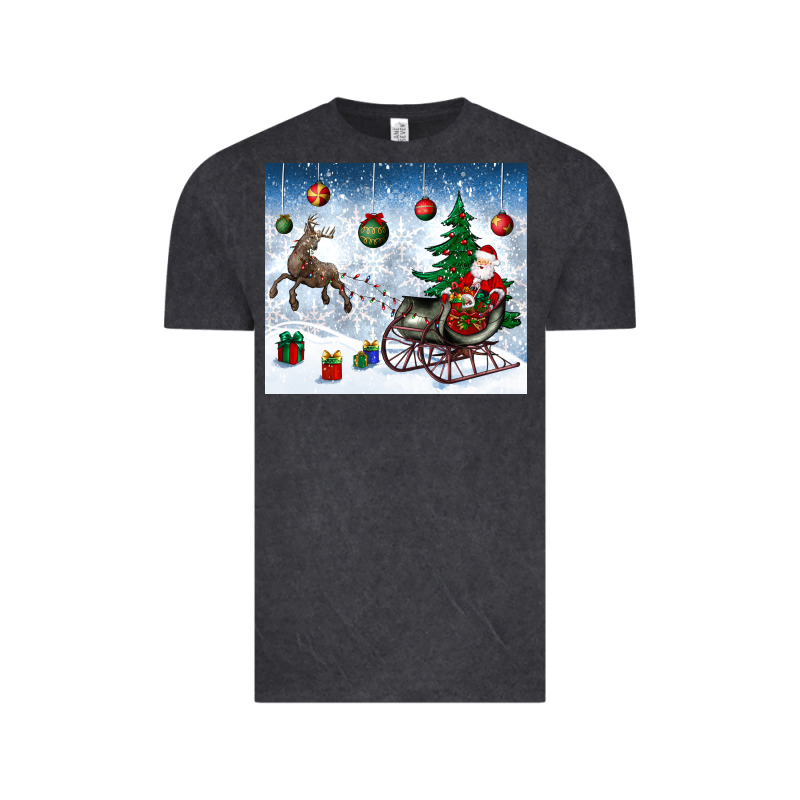 Christmas Santa Deer And Presents Vintage Tee by BundleAndBundleShop | Teevron