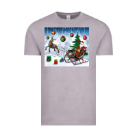Vintage Zinc christmas santa deer and presents Vintage Tee - BundleAndBundleShop