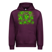 St Patrick's Day Shamrock And Leopard Distressed Urban Hoodie | Teevron