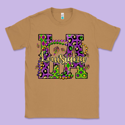 Louisiana Mardi Gras Classic Tee Designed By Oliviacreatesart