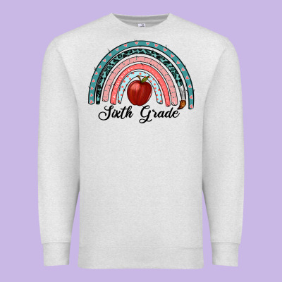 Sixth Grade Rainbow Premium Sweatshirt Designed By Ranaportraitstore