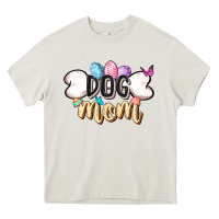 Cream Easter Dog Mom Easter Day Heavy Core Tee - CowGirlArtShop