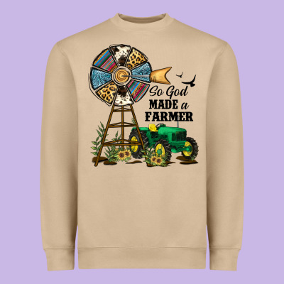 So God Made A Farmer Heavyweight Sweatshirt Designed By Jahusdesignshop