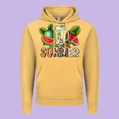 Summer Vintage Hoodie Designed By Cowhidedigitalart