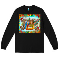 Black joy jesus Long Sleeve Tee - CowhideDigitalArt
