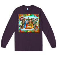 Plum joy jesus Long Sleeve Tee - CowhideDigitalArt