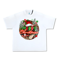 White Merry christmas Urban Heavy Tee - FaDigitalArtStudio
