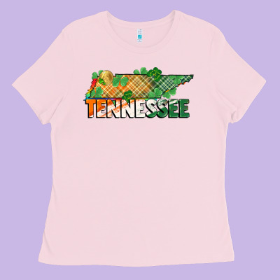 Tennessee Map St Patrick's Day Ladies Tee Designed By Fadigitalartstudio