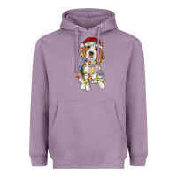 Lavender christmas beagle Heavyweight Hoodie - RanaPortraitStore