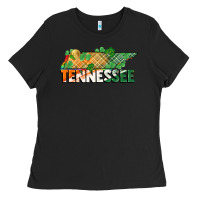 Black tennessee map st patrick's day Ladies Tee - FaDigitalArtStudio