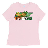 Bubblegum Pink tennessee map st patrick's day Ladies Tee - FaDigitalArtStudio