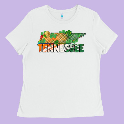 Tennessee Map St Patrick's Day Ladies Tee Designed By Fadigitalartstudio