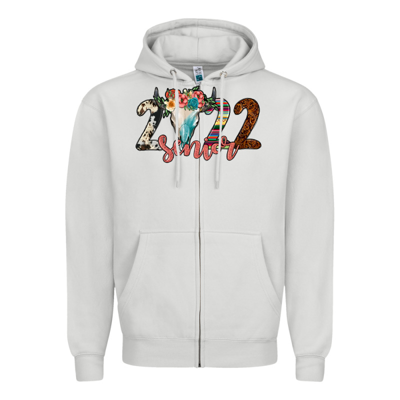 2022 Senior Bull Skull Zipper Hoodie by JahusDesignShop | Teevron