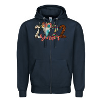 Navy 2022 senior bull skull Zipper Hoodie - JahusDesignShop