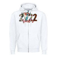White 2022 senior bull skull Zipper Hoodie - JahusDesignShop