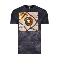 Cloud Black baseball glove and bat seamless pattern Vintage Tee - BundleAndBundleShop