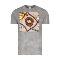 Cloud Rock baseball glove and bat seamless pattern Vintage Tee - BundleAndBundleShop