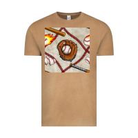 Vintage Camel baseball glove and bat seamless pattern Vintage Tee - BundleAndBundleShop