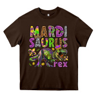 Chocolate Brown Mardi Saurus Rex Heavy Core Tee - HowdyJamesFarm