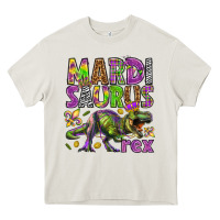 Cream Mardi Saurus Rex Heavy Core Tee - HowdyJamesFarm