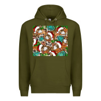Army Green santa skeleton christmas tumbler Premium Hoodie - Artiststas