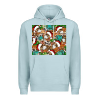 Blue Mist santa skeleton christmas tumbler Premium Hoodie - Artiststas