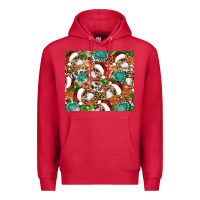Cardinal santa skeleton christmas tumbler Premium Hoodie - Artiststas