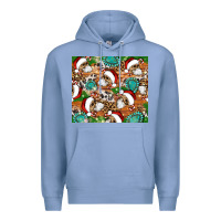 Colony Blue santa skeleton christmas tumbler Premium Hoodie - Artiststas