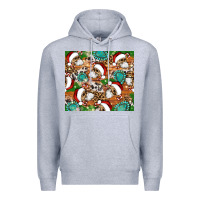 Heather Grey santa skeleton christmas tumbler Premium Hoodie - Artiststas