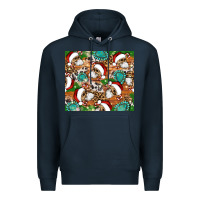 Navy santa skeleton christmas tumbler Premium Hoodie - Artiststas