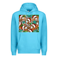 Ocean Blue santa skeleton christmas tumbler Premium Hoodie - Artiststas