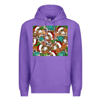 Purple santa skeleton christmas tumbler Premium Hoodie - Artiststas