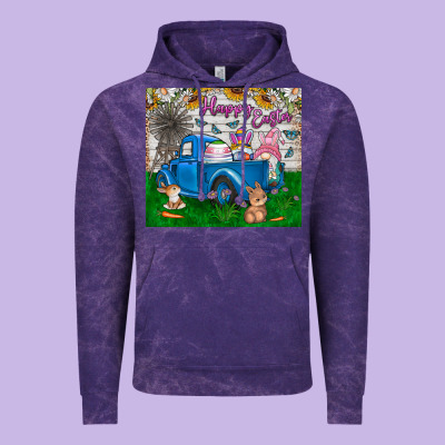 Happy Easter Truck Vintage Hoodie Designed By Cowhidedigitalart